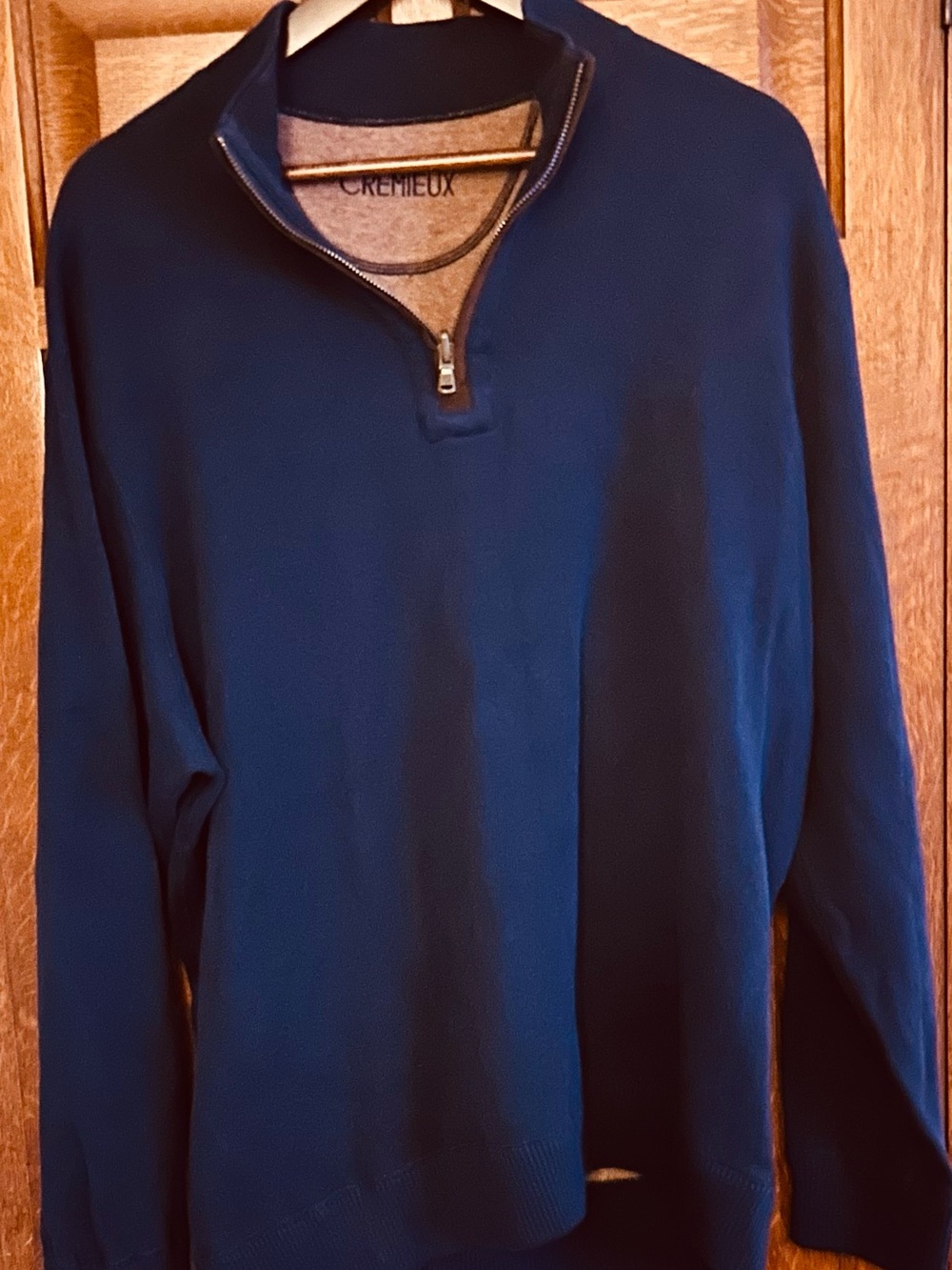 Daniel Cremieux Navy Blue Quarter-Zip Knit Pullover
